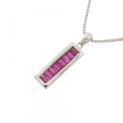 プラチナ 0.66CT ルビー ネックレス