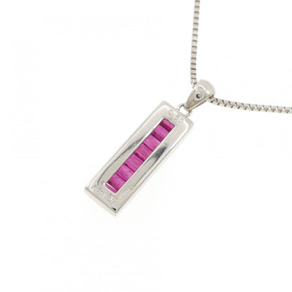 プラチナ 0.66CT ルビー ネックレス