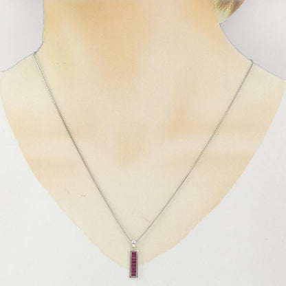 プラチナ 0.66CT ルビー ネックレス