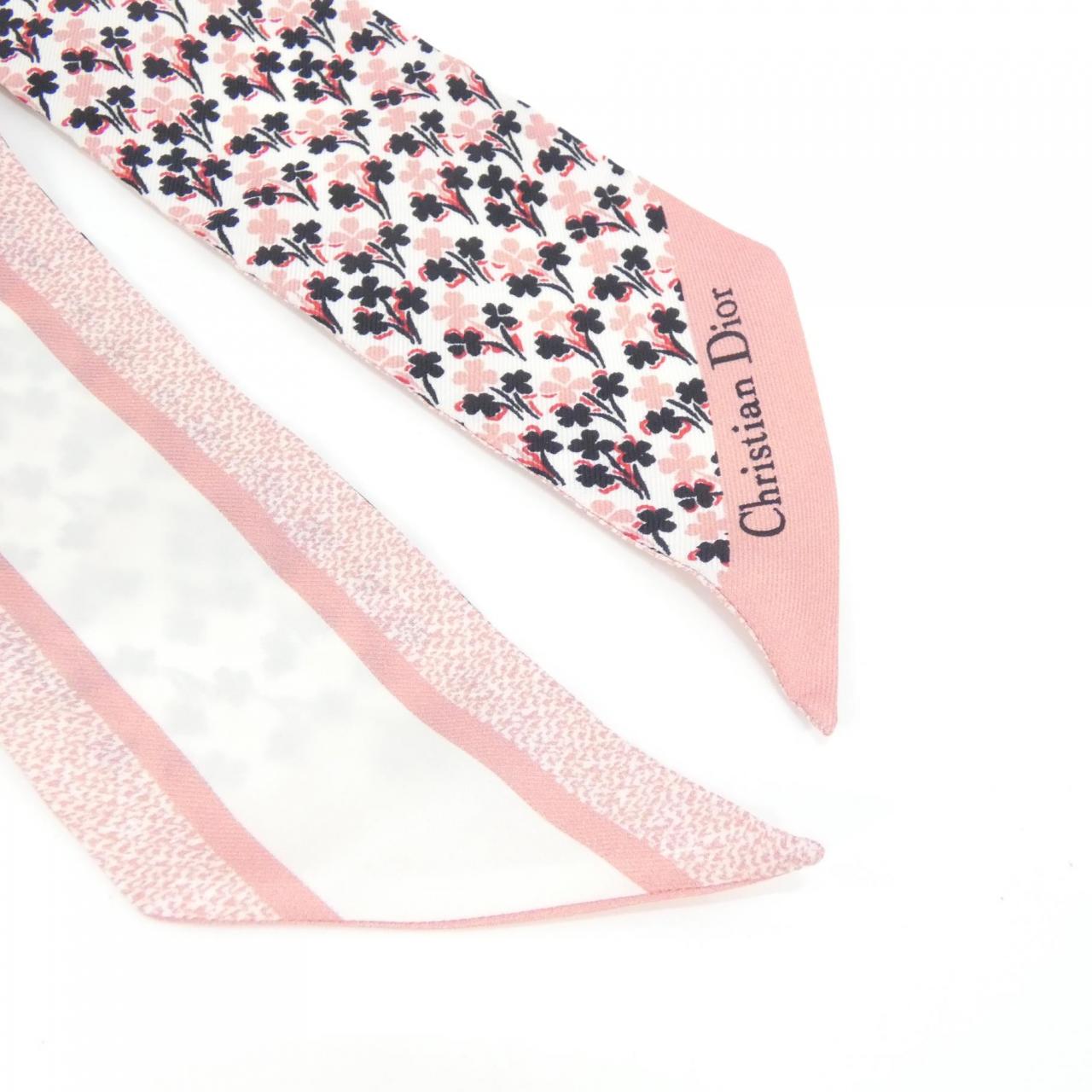 クリスチャンディオール LUCKY DIOR CLOVER シルクスカーフ