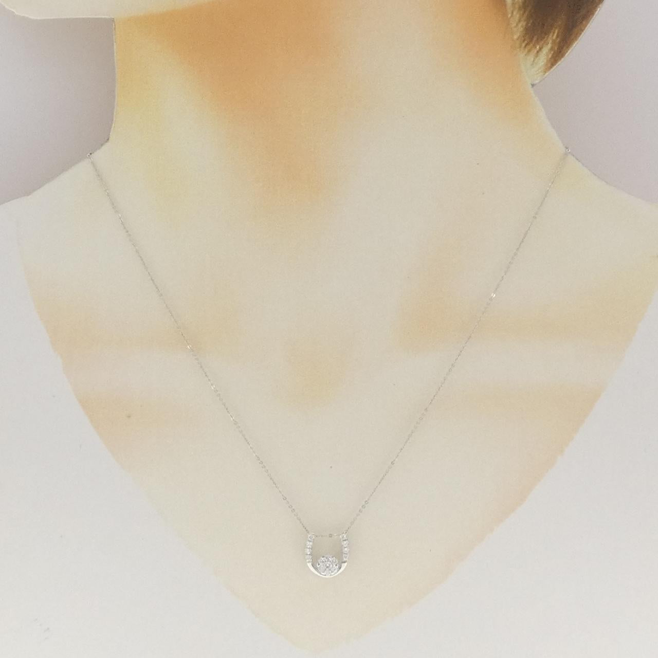 K18ホワイトゴールド ダイヤモンドネックレス