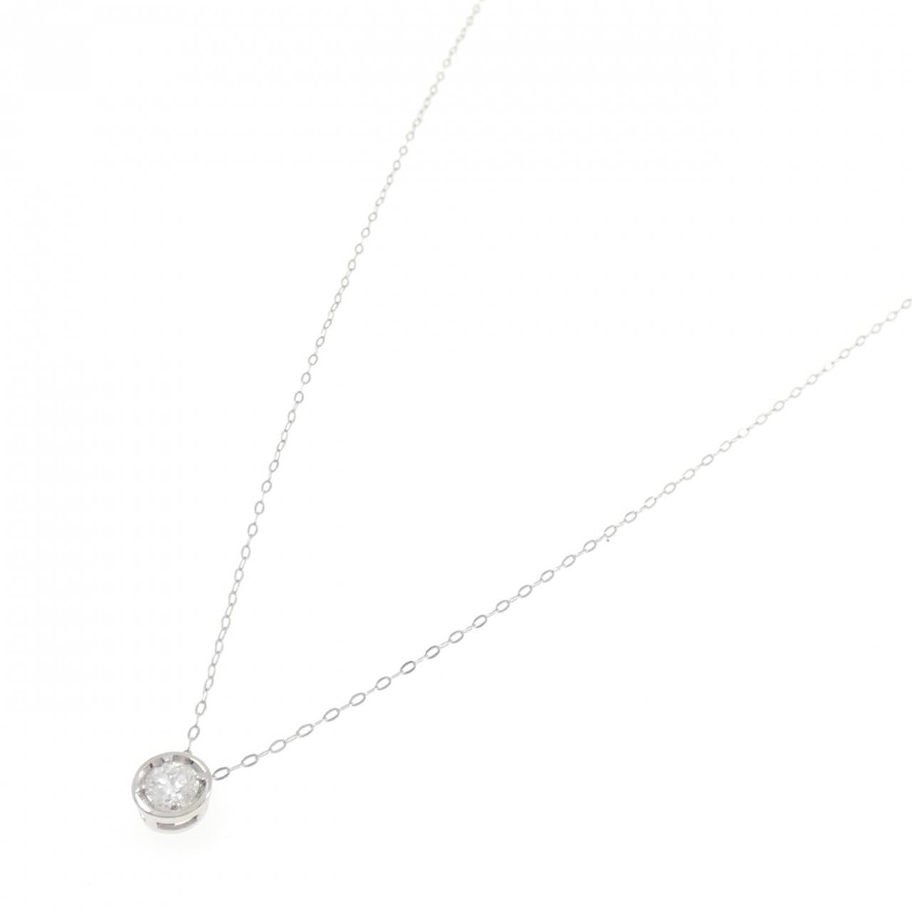 ジーエスティービー Pt950 ダイヤモンドネックレス 0.30CT