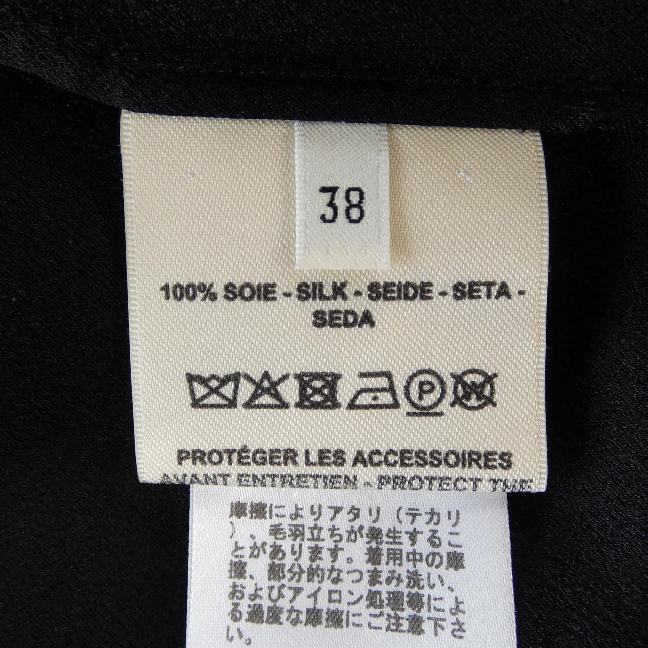 エルメス ROBE COCON LAVALLIEREシルクワンピース38