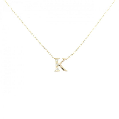 Au750 イニシャルK ダイヤモンドネックレス
