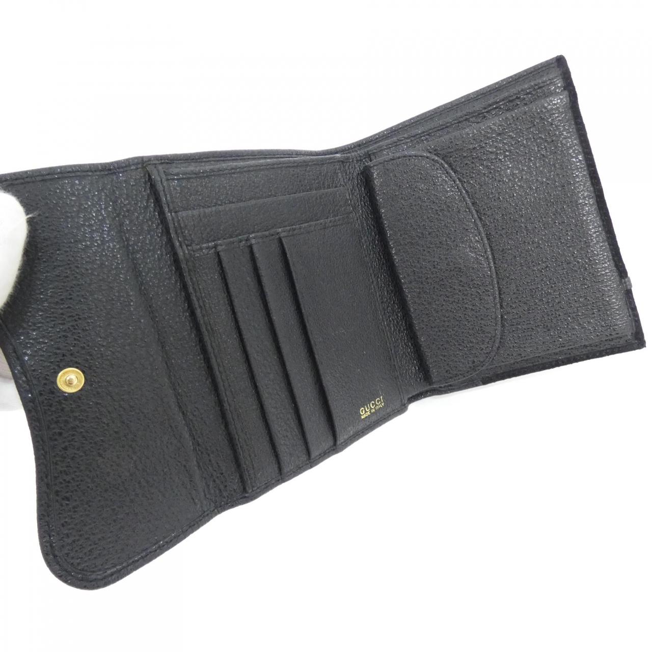 グッチ レザー スエード 財布