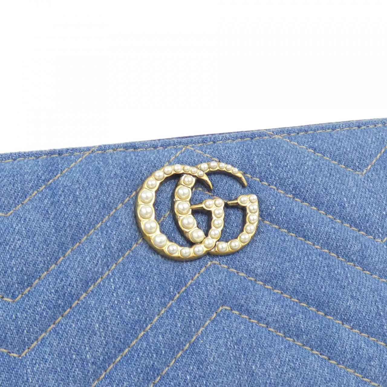 グッチ GGマーモント デニム 長財布