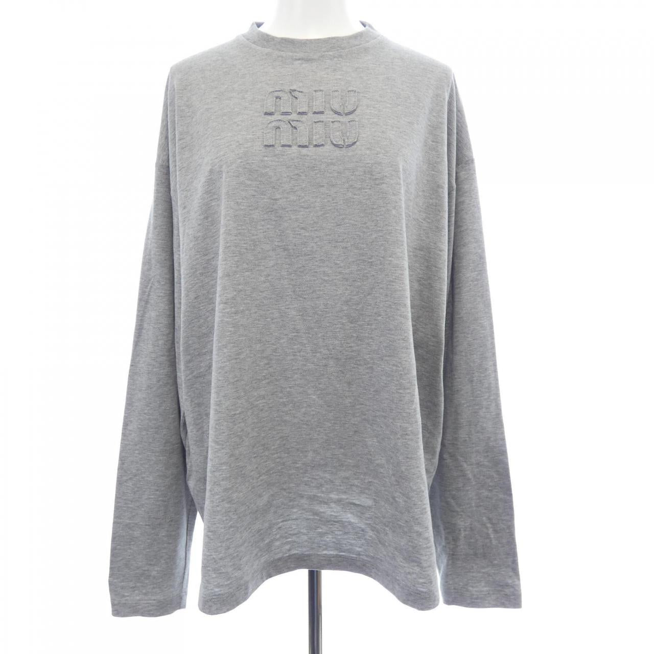 ミュウミュウ ロゴコットンTシャツ