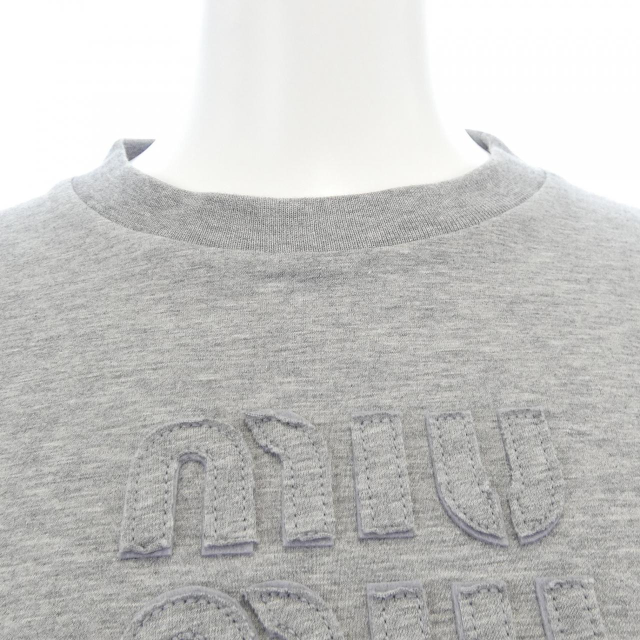 ミュウミュウ ロゴコットンTシャツ