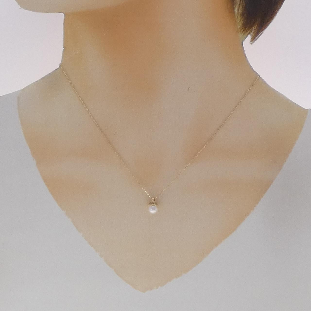 K10イエローゴールドアコヤパールネックレス