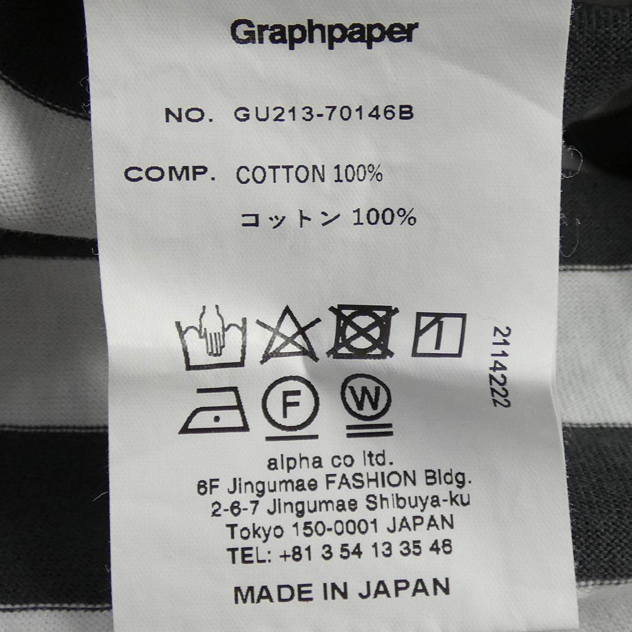 グラフペーパー コットンTシャツ