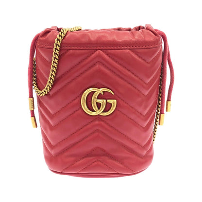 グッチ GGマーモント レザーショルダーバッグ