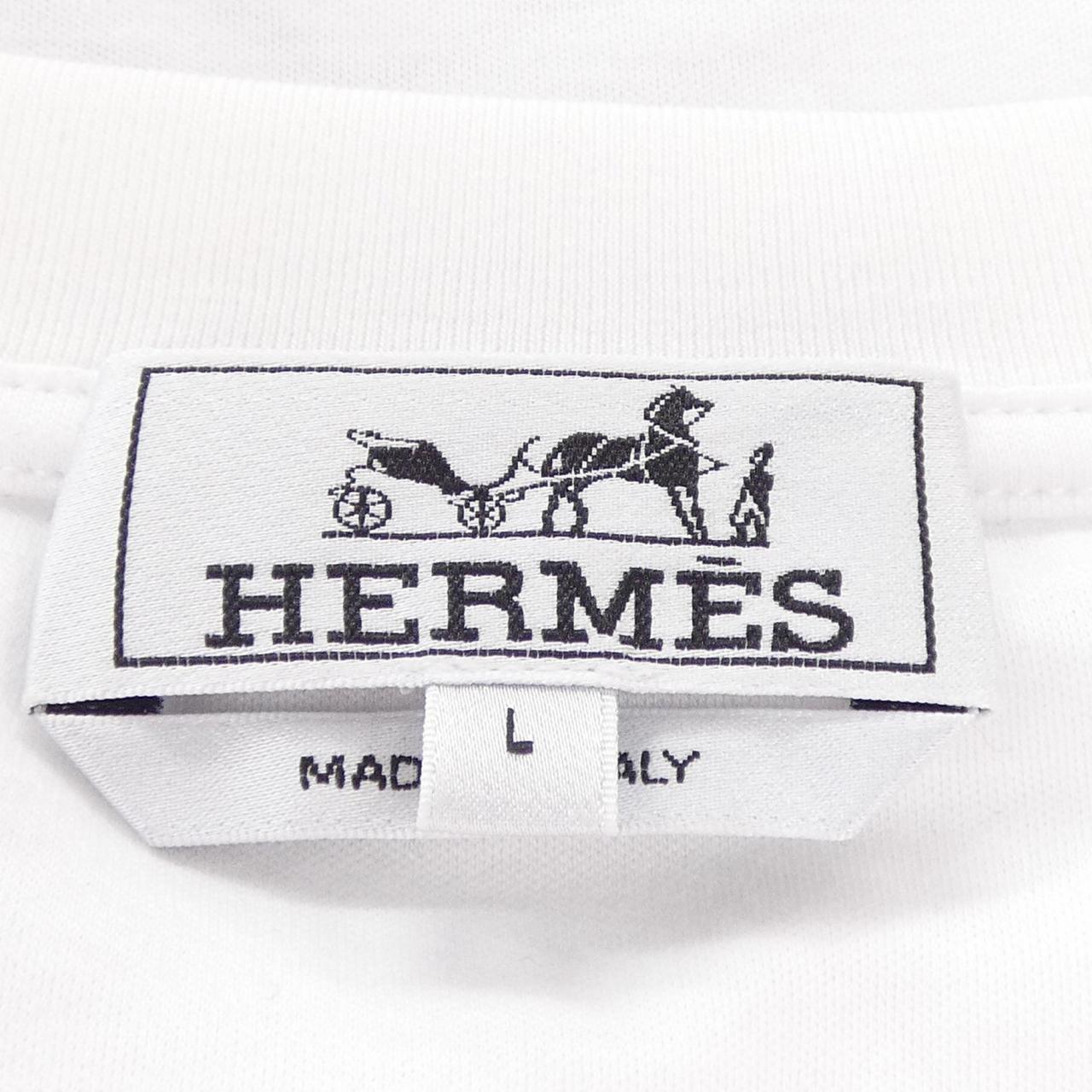 エルメス エプロンドールモザイク コットン Tシャツ
