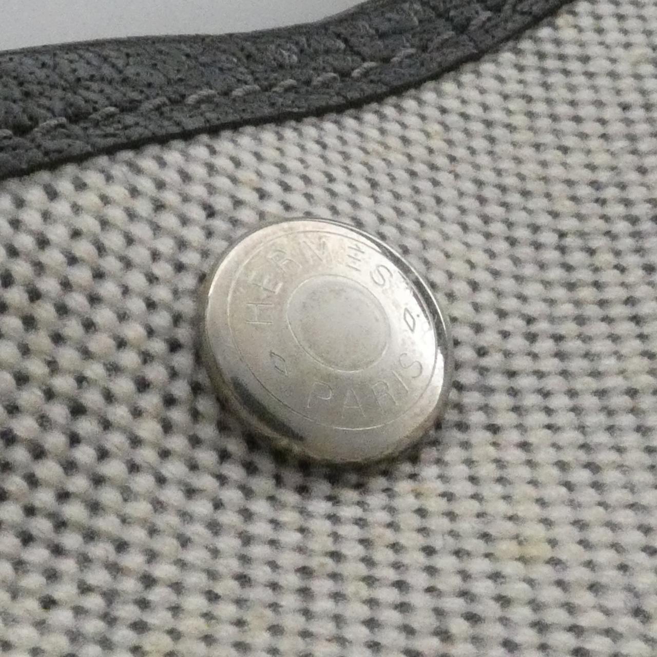 エルメス ガーデンパーティ36 トワルアッシュ ブッフルスキッパー バッグ