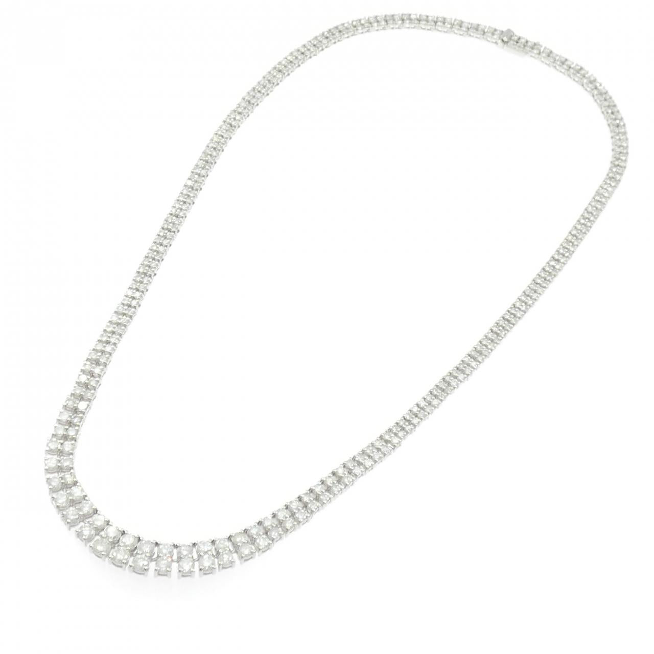 プラチナ850 10.00CTダイヤモンドネックレス