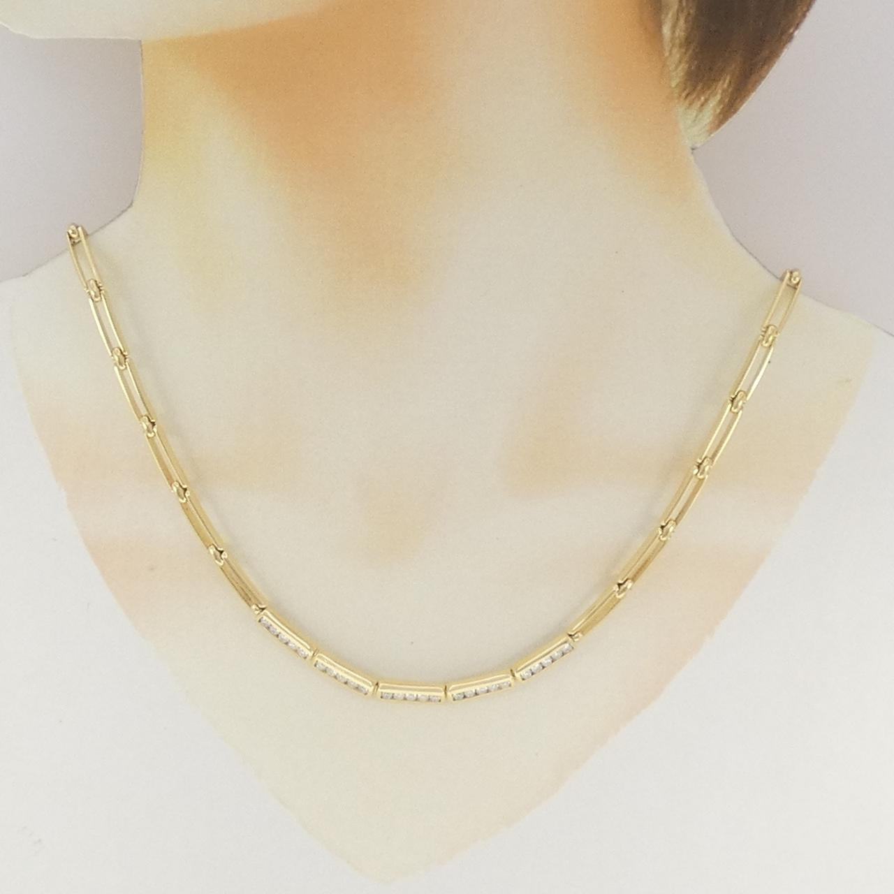 ティファニー Au750ダイヤモンドネックレス