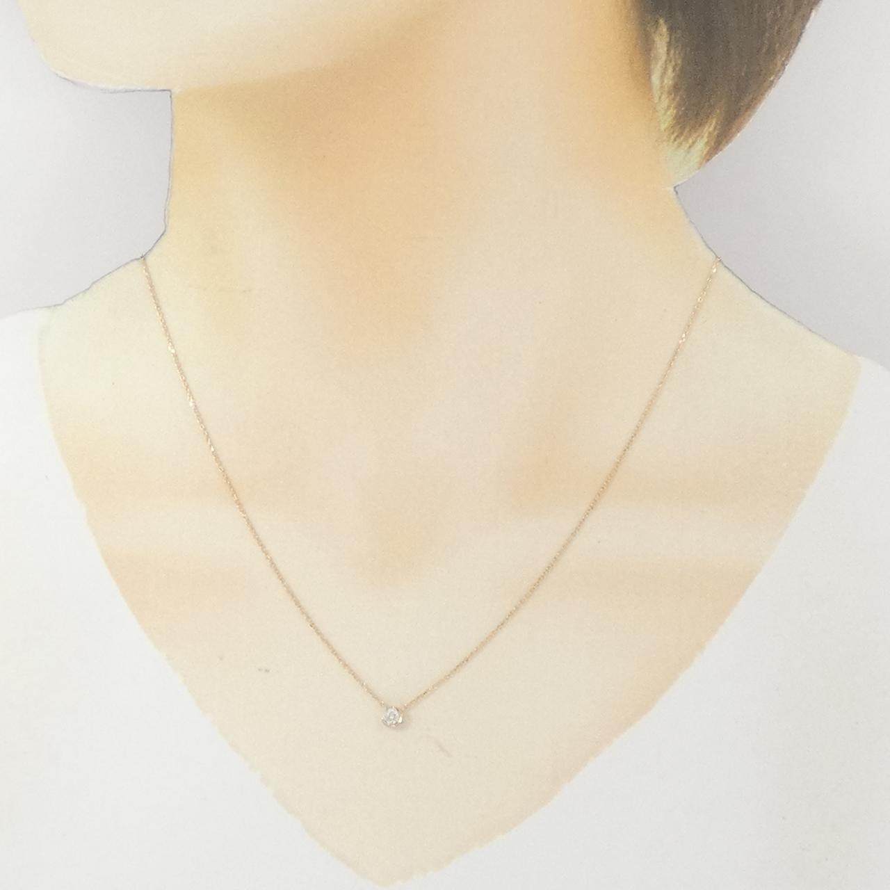 スタージュエリー ムーンセッティング Au750 ダイヤモンドネックレス