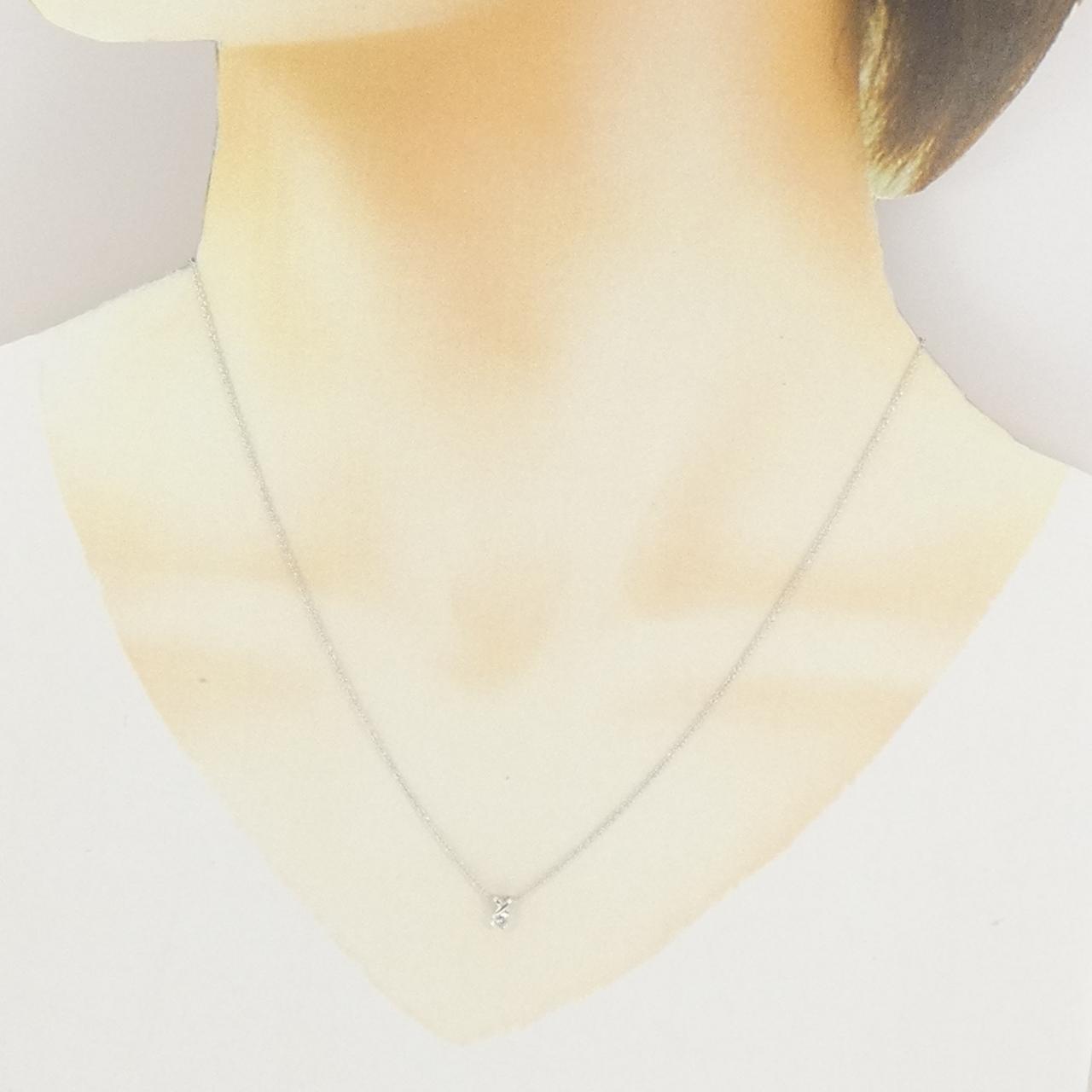 K10ホワイトゴールド ダイヤモンド ネックレス