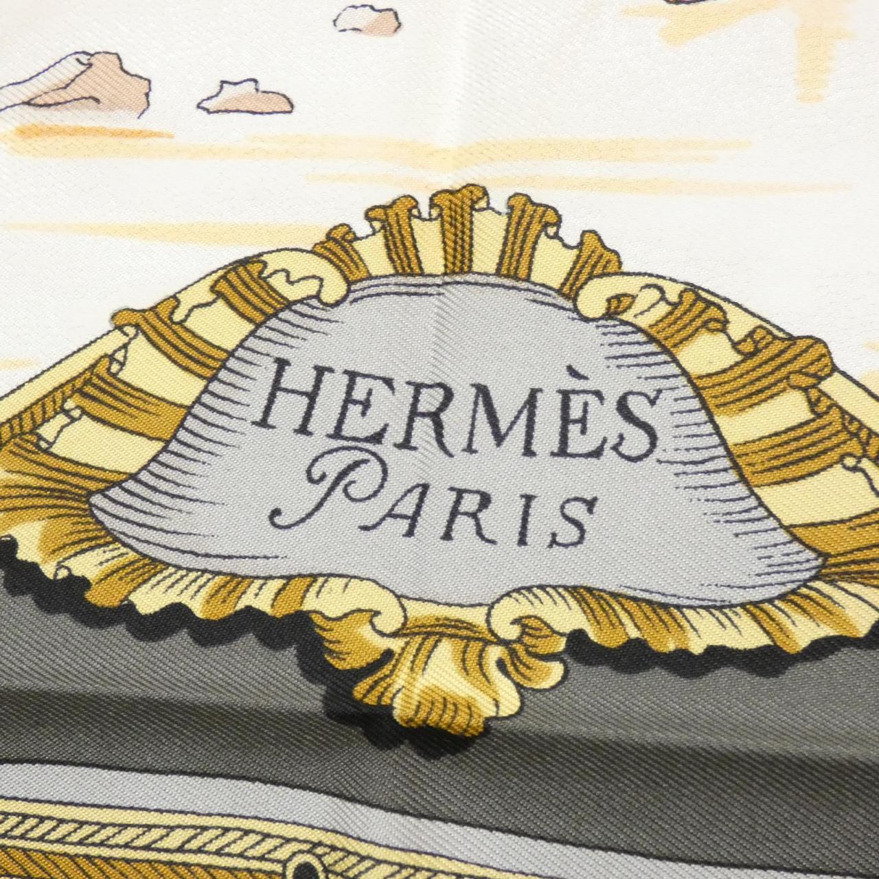 エルメス LES PLAISIRS DU FROID シルクスカーフ