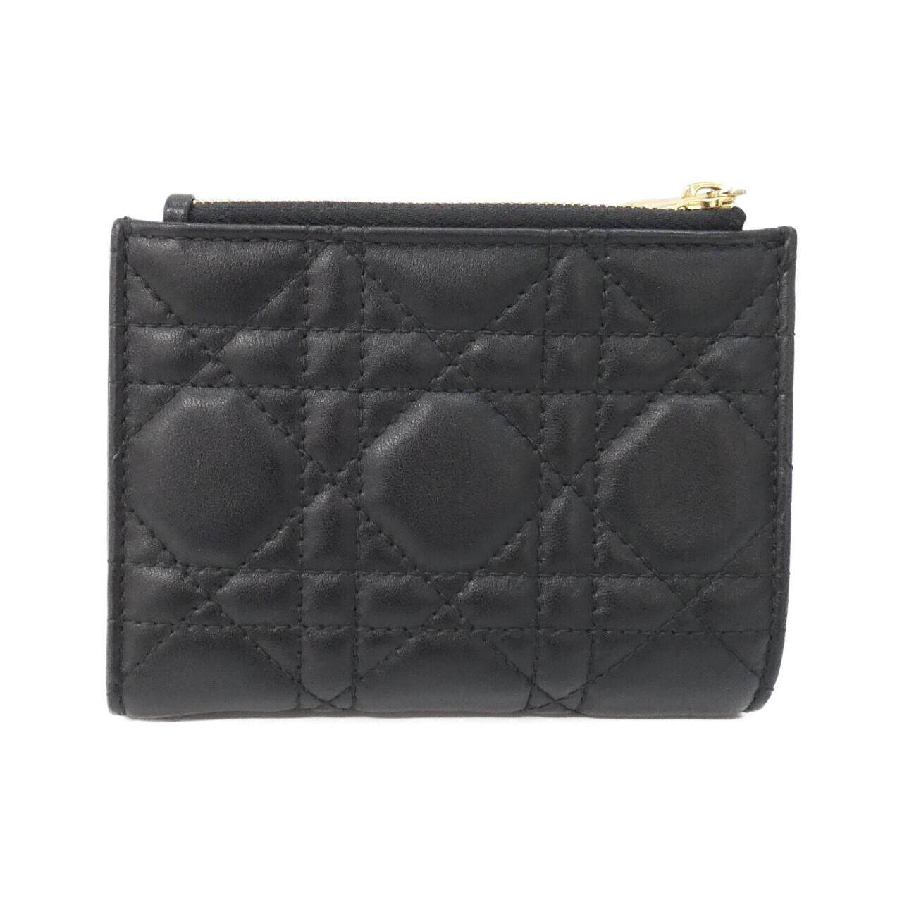 クリスチャンディオール LADY DIOR DHALIA ラム 2つ折り財布