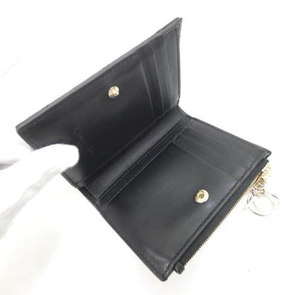 クリスチャンディオール LADY DIOR DHALIA ラム 2つ折り財布