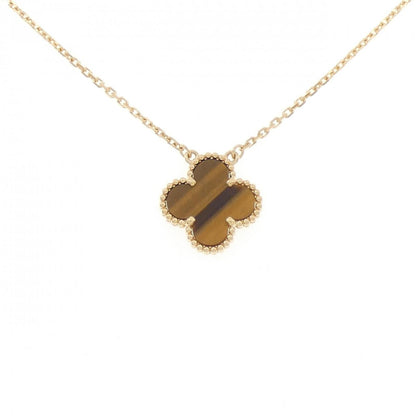 ヴァンクリーフアンドアーペル ヴィンテージアルハンブラ イエローゴールド タイガーズアイ ネックレス