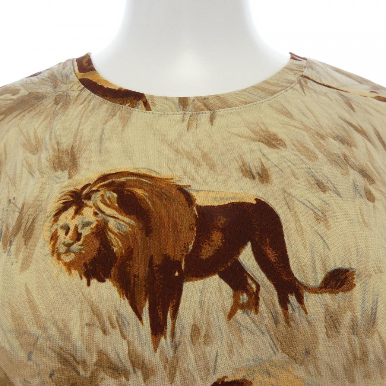 エルメス LIONS DANS LA SAVANE コットンTシャツ