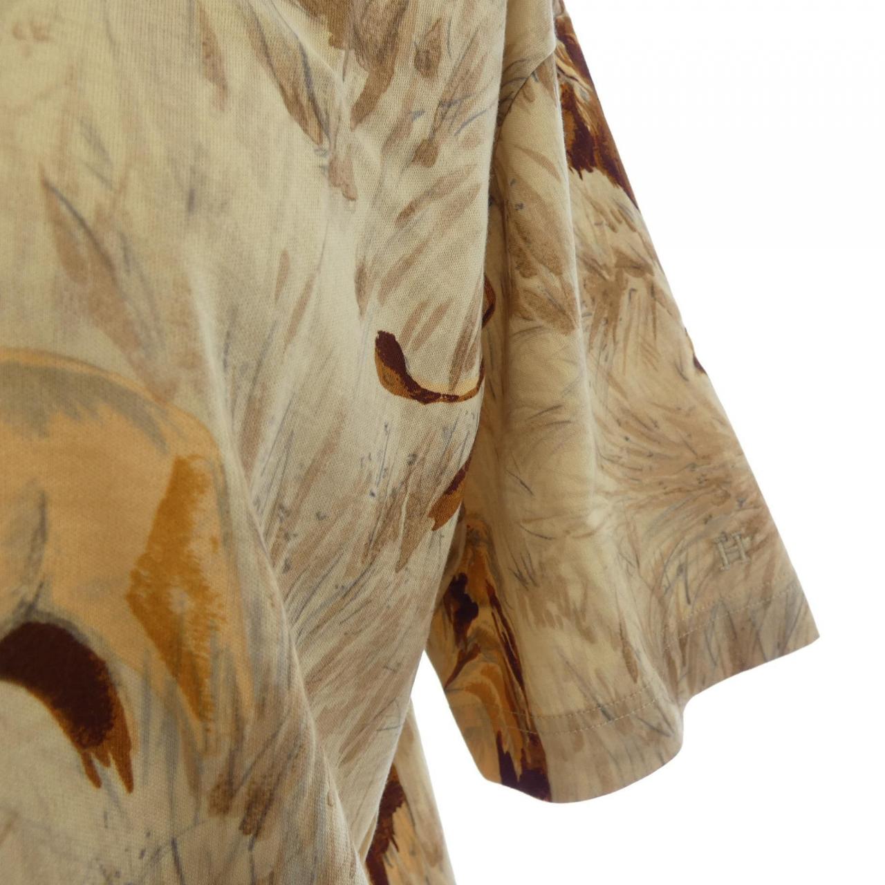 エルメス LIONS DANS LA SAVANE コットンTシャツ