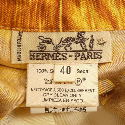 エルメス PASSIFLORES シルクシャツ40