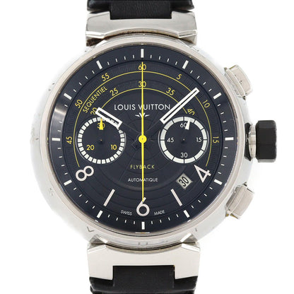 ルイヴィトン タンブールフライバッククロノヴォレ リミテッド ステンレススチール 自動巻