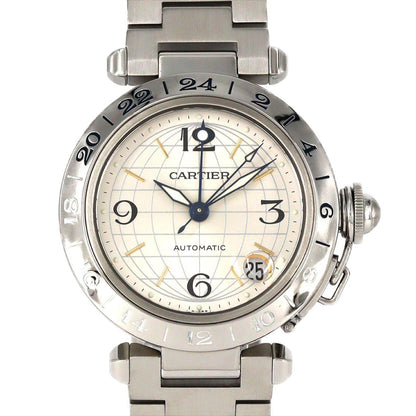 カルティエ パシャC GMT ステンレススチール 腕時計