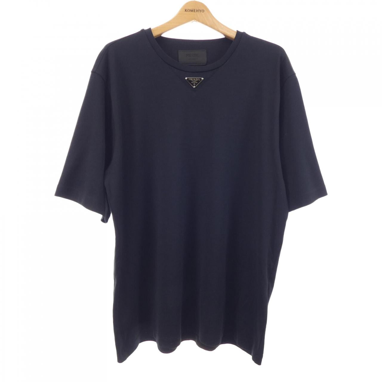 プラダ トライアングルロゴ コットンTシャツ