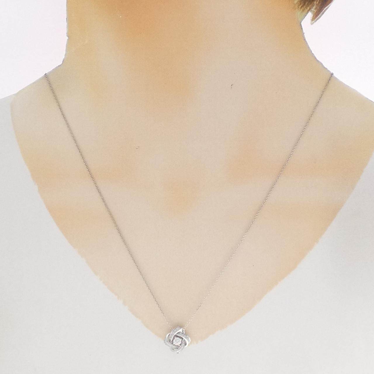 ブシュロン ピヴォワンヌ 18Kホワイトゴールド ダイヤモンド ネックレス
