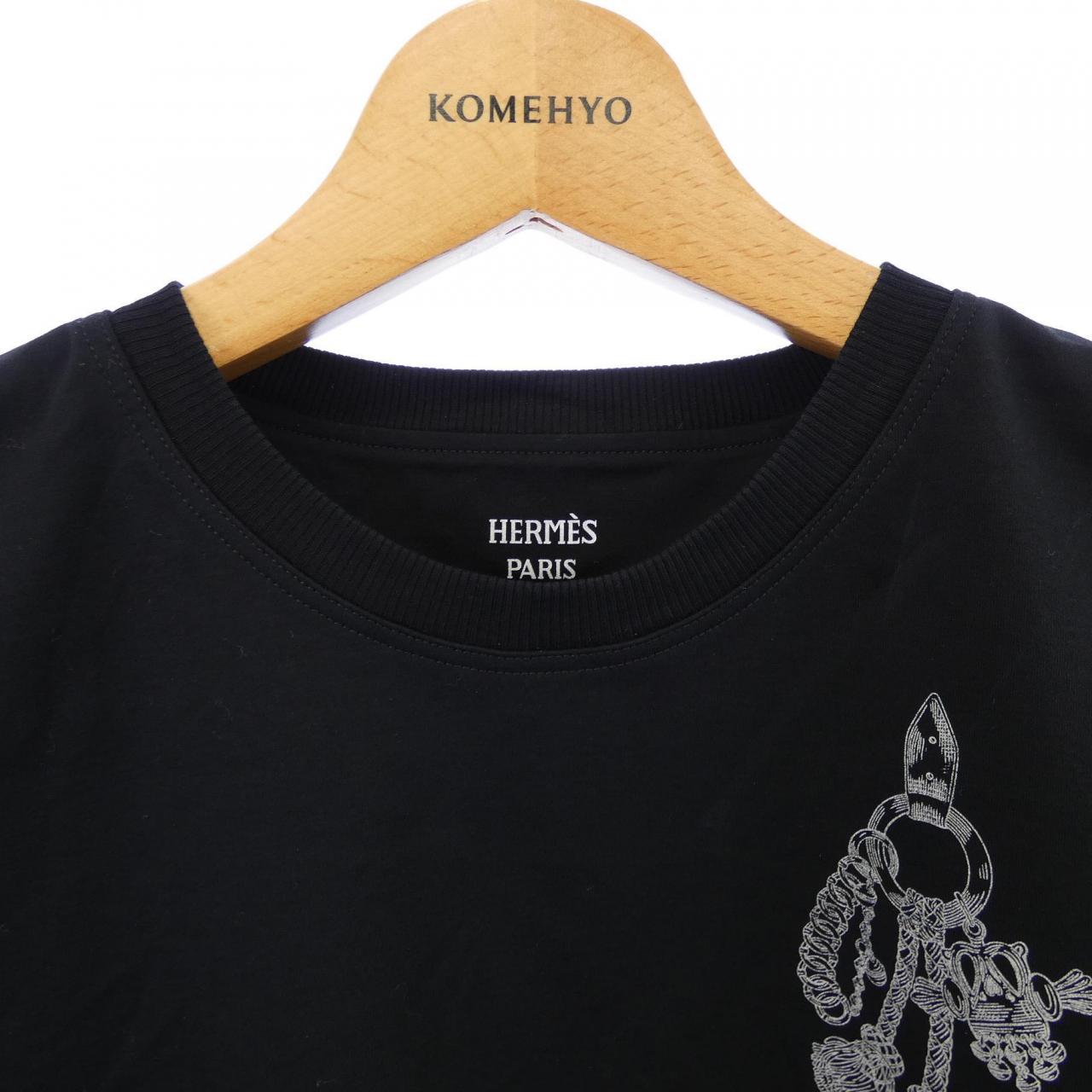 エルメス カルトゥッシュパルフロワ コットンTシャツ