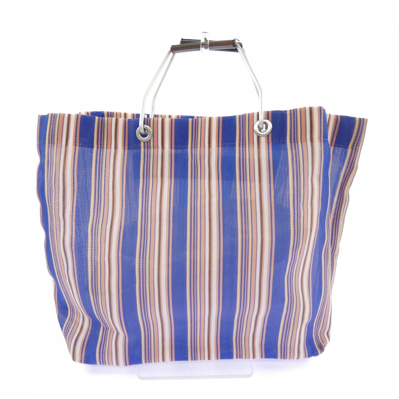 マルニ MARNI MARKET ストライプキャンバストートバッグ