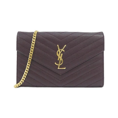 イヴサンローラン CASSANDRA CLASSIC CHAIN WALLET カーフ 財布