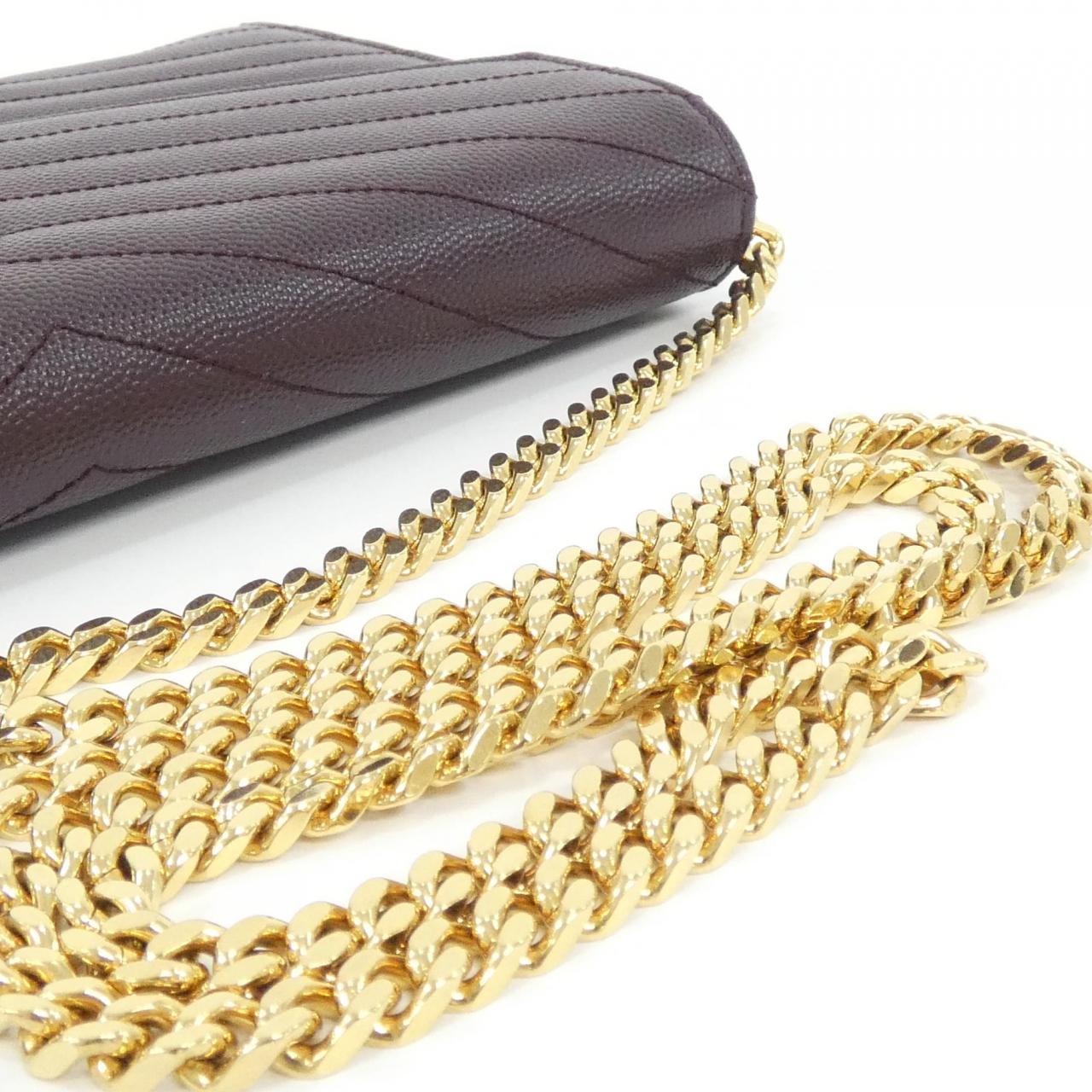 イヴサンローラン CASSANDRA CLASSIC CHAIN WALLET カーフ 財布