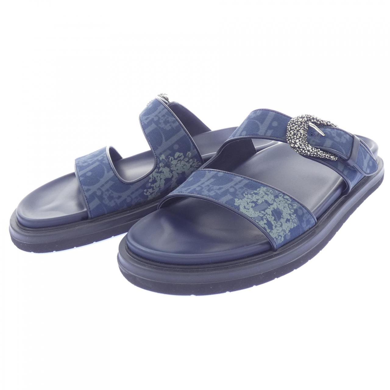 ディオール AQUA DOUBLE BAND DENIM TEARS レザーサンダル