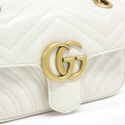 グッチ GGマーモント キルティングシェブロンレザーショルダーバッグ
