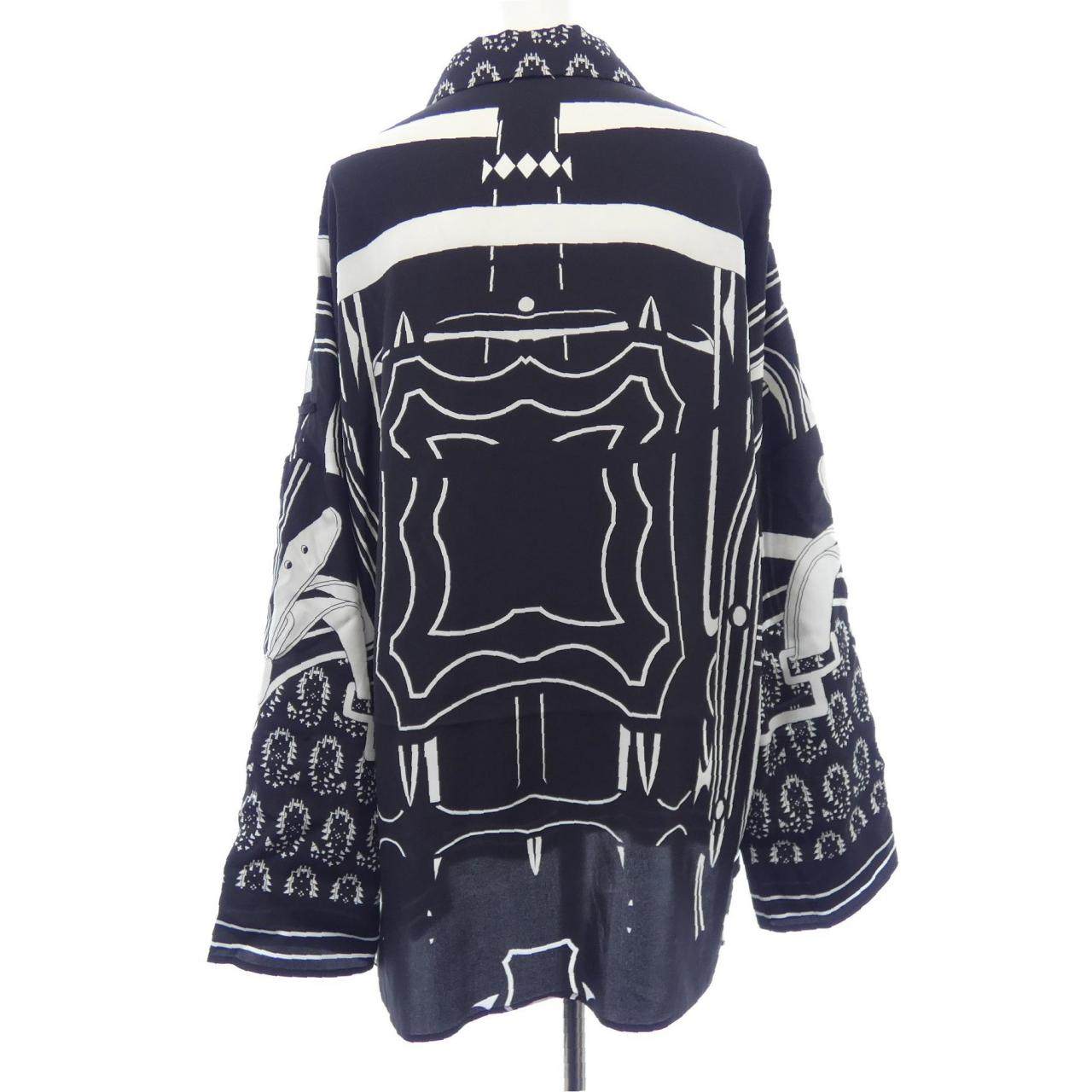 エルメス ツイルレーヌ シルクシャツ