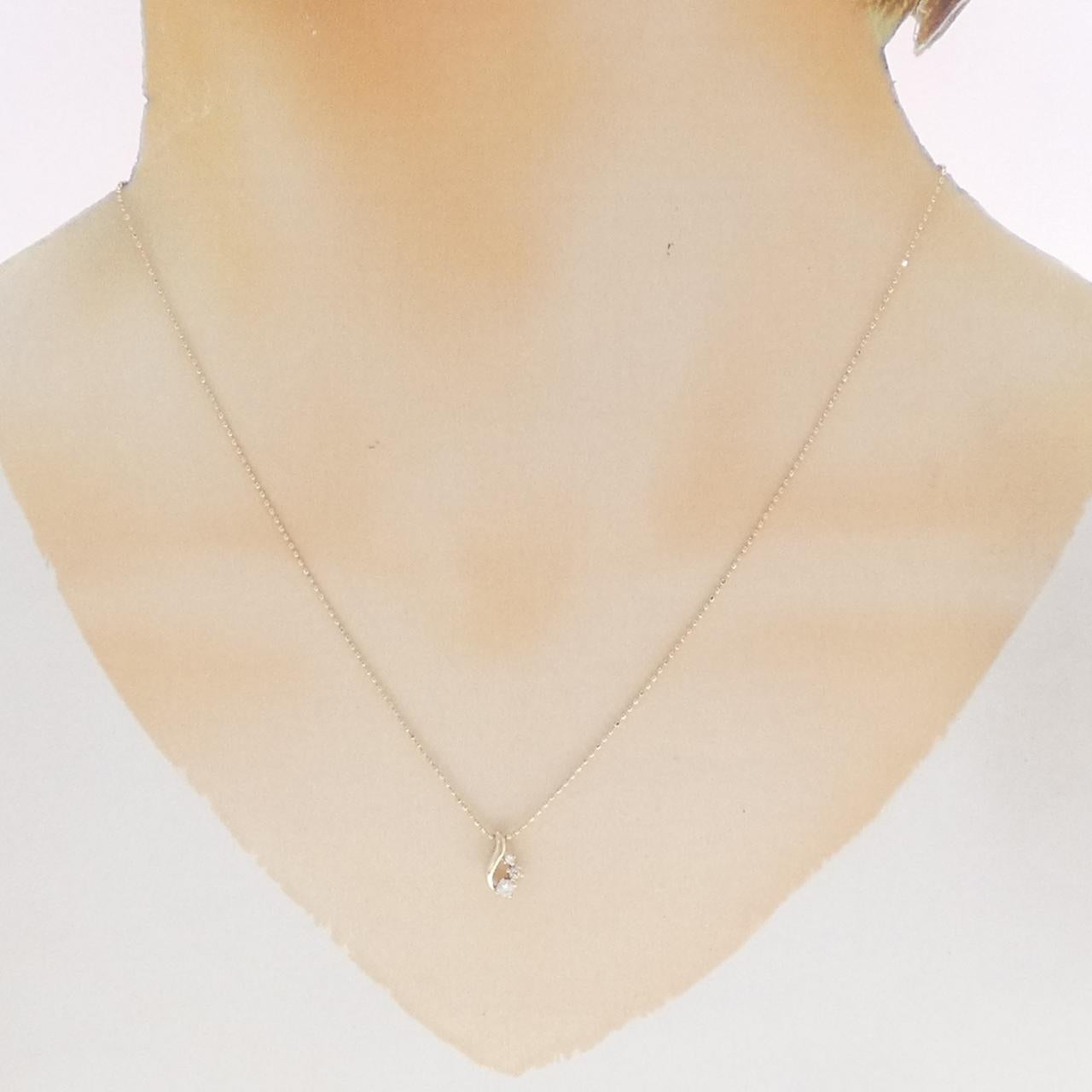 K10イエローゴールドダイヤモンドネックレス