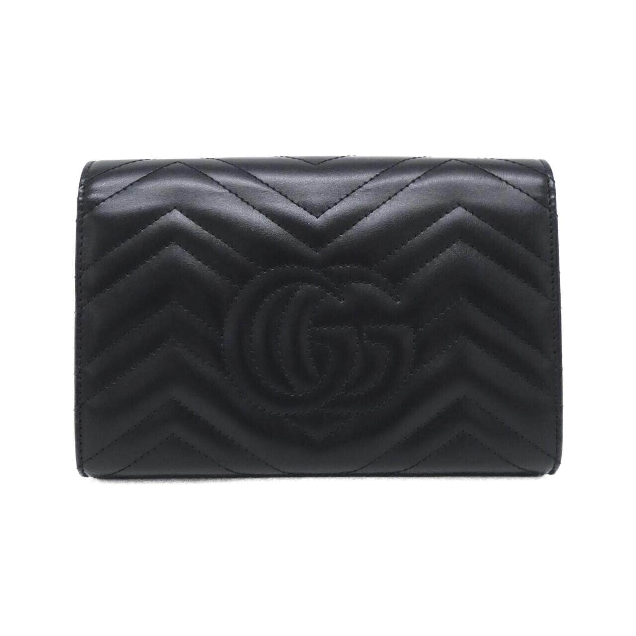 グッチ GGマーモント レザーショルダーバッグ