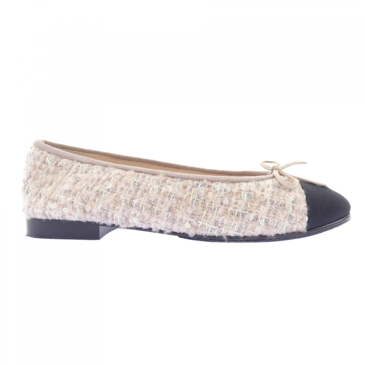 シャネル BALLET FLATS グリッターツイードフラットシューズ