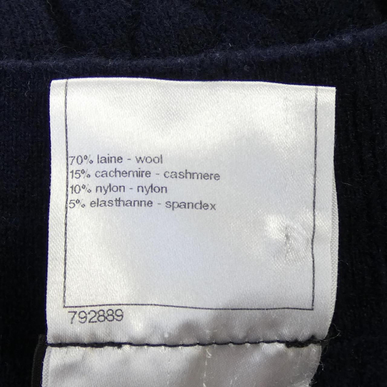 シャネル カシミヤ混ワンピース