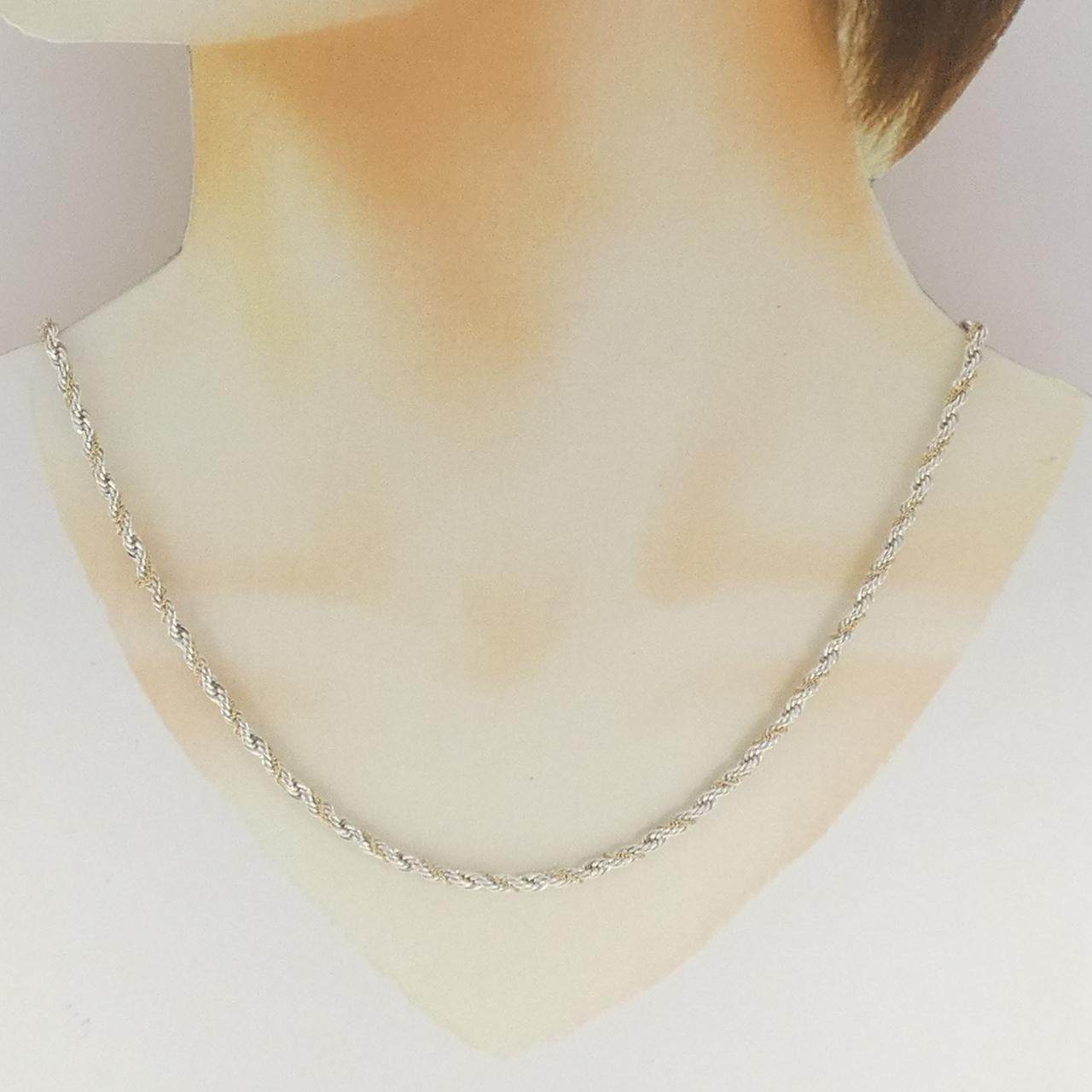 ティファニー 925シルバー750イエローゴールド ネックレス