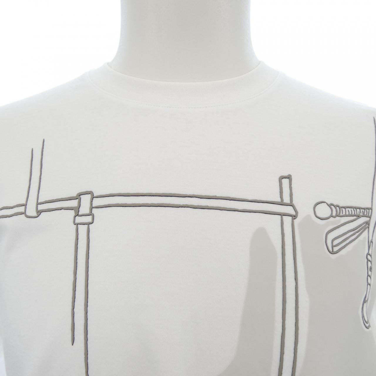 エルメス HARNAIS EN GOUACHE 3D コットンTシャツ