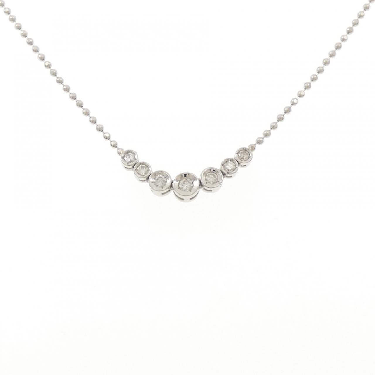 PT850 プラチナ ダイヤモンドネックレス 0.30CT