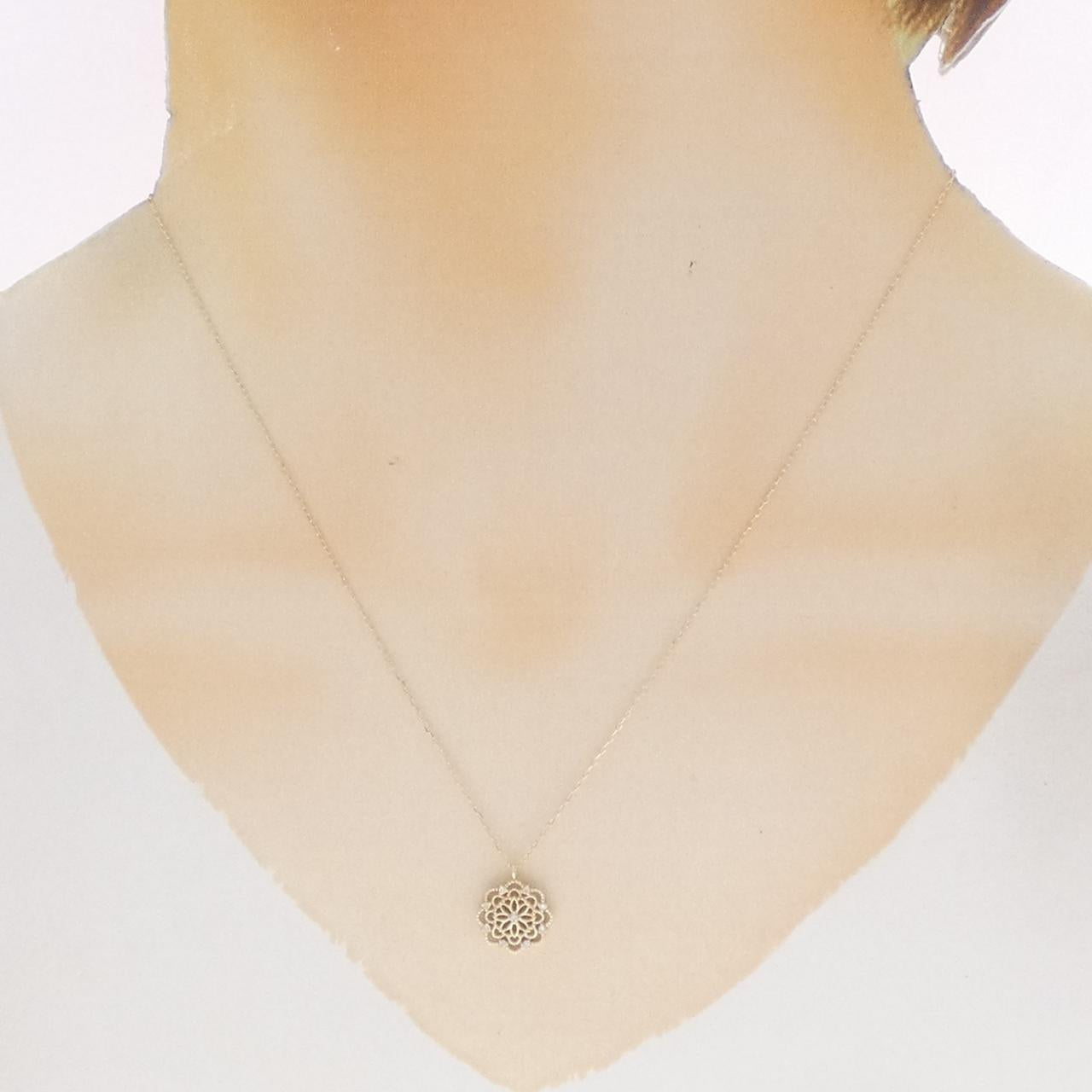 K10イエローゴールドダイヤモンドネックレス