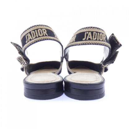 クリスチャンディオール JADIOR スリングバック チェック エンブロイダリー パンプス