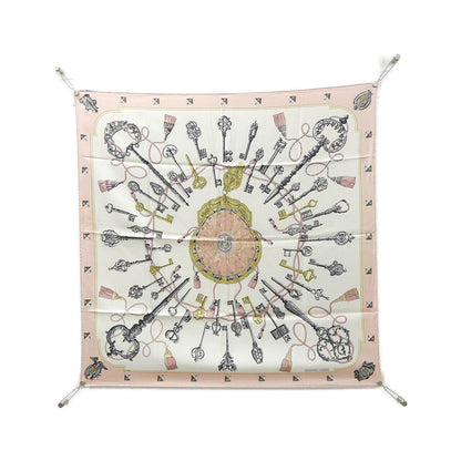 エルメス LES CLES シルクスカーフ