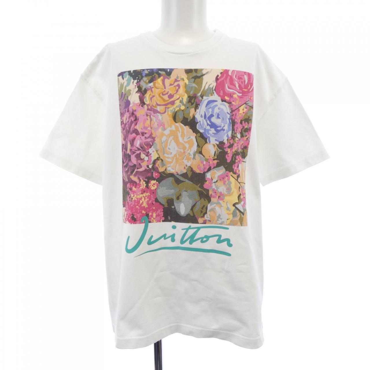 ルイヴィトン LVフラワータペストリープリント コットンTシャツ